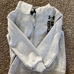 Under Armour gray zip hoodie size 5